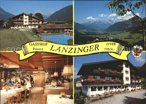 Itter Tirol Gasthof Pension Lanzinger Swimming Pool Alpenpanorama Kat. Itter