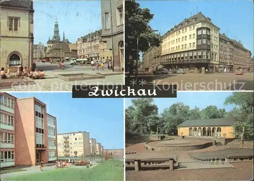 Zwickau Sachsen Markt Ringkaffee Eckersbach Siedlung Freilichtbuehne Kat. Zwickau