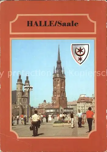 Halle Saale Markt Kirche Turm Kat. Halle