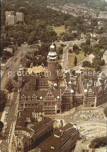 Leipzig Neues Rathaus Messestadt Interflug Luftbildserie Kat. Leipzig