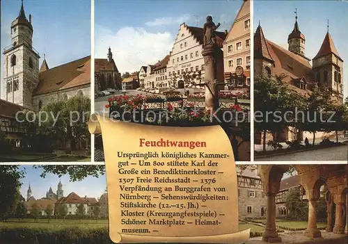 Feuchtwangen Kirche Marktplatz Brunnen Arkaden Geschichte Kat. Feuchtwangen