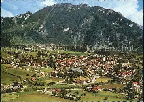 Oberammergau Passionsspielort Alpen Fliegeraufnahme Kat. Oberammergau