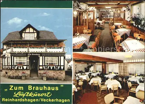 Veckerhagen Gasthaus Pension Zum Brauhaus Kat. Reinhardshagen