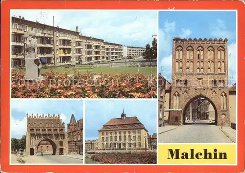 Malchin Demmin Friedrich Engels Strasse Kalensches Tor Rathaus Steintor / Malchin /Demmin LKR