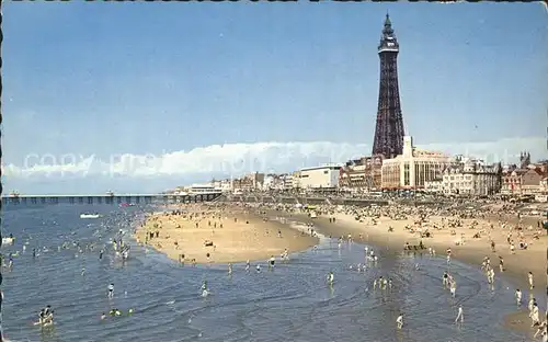 Blackpool Tower and Beach Kat. Blackpool