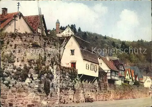 Hirschhorn Neckar mit Burg und Schloss Hotel Kat. Hirschhorn (Neckar)