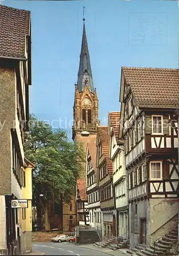 Calw Altburgerstrasse mit Kirche Kat. Calw