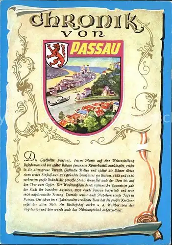 Passau Drei Fluesse Stadt Donau Ill Inn Chronik Kat. Passau