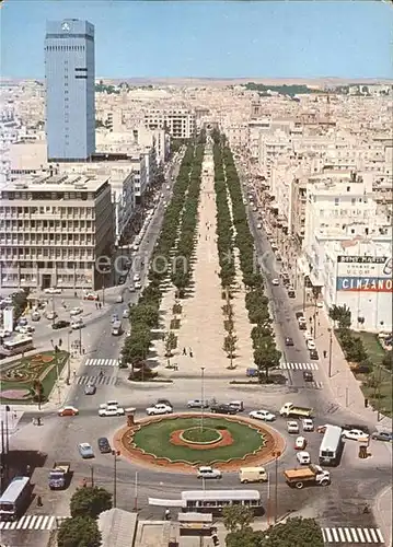 Tunis Fliegeraufnahme Avenue Habib Bourguiba Kat. Tunis