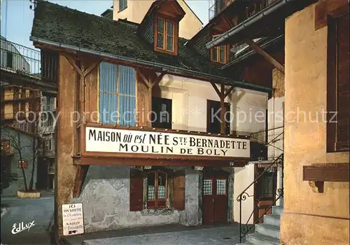 Lourdes Hautes Pyrenees Moulin de Boly et Maison natale de Ste Bernadette Kat. Lourdes