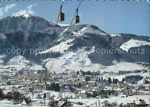Kitzbuehel Tirol mit Hahnenkamm Seilbahn Kat. Kitzbuehel