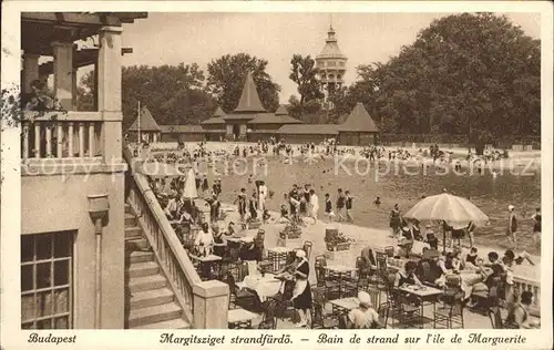 Budapest Strandbad Margarethen Insel Kat. Budapest