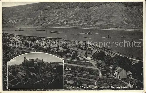 Trechtingshausen Panorama und Burg Kat. Trechtingshausen