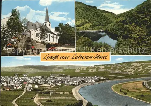 Leiwen Trier Saarburg Kirche Stadtansicht Kat. Leiwen