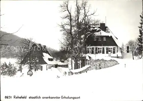 Rehefeld Zaunhaus Winter Gasthaus Kat. Altenberg