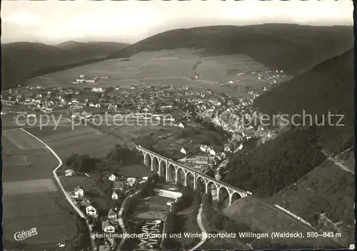 Willingen Sauerland Fliegeraufnahme mit Viadukt Kat. Willingen (Upland)