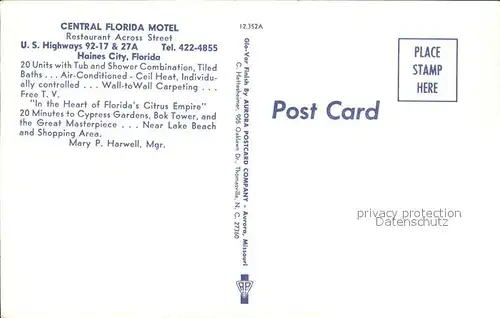Haines City Central Florida Motel  Kat. Haines City