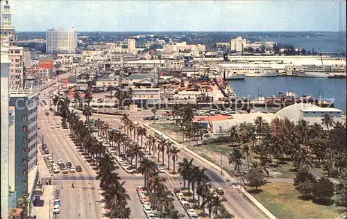 Miami Florida Biscayne Boulevard Looking North  Kat. Miami