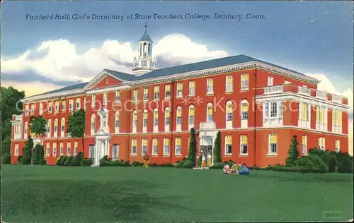 Danbury Connecticut Fairfield Hall Girl Dormitory State Teachers College  Kat. Danbury