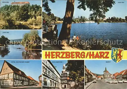 Herzberg Harz Schloss Markt Hotel Deutscher Kaiser  Kat. Herzberg am Harz