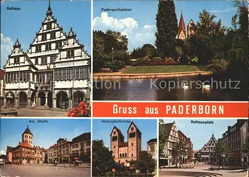 Paderborn Rathaus Paderquellgebiet Abdinghofkirche Markt  Kat. Paderborn