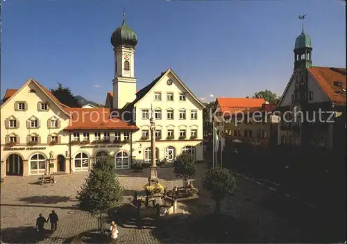 Immenstadt Allgaeu Apotheke am Rathaus Brunnen Kat. Immenstadt i.Allgaeu