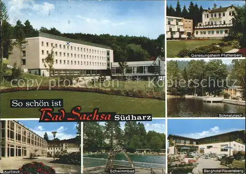 Bad Sachsa Harz Genesungsheim Pfaffenberg Schmelzteich Berghotel Ravensberg  Kat. Bad Sachsa