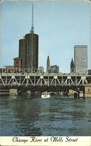 Chicago Illinois River at Wells Street Kat. Chicago