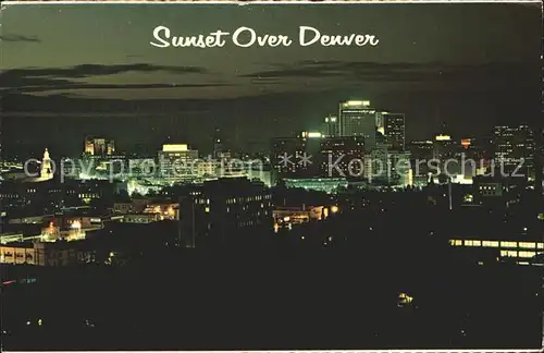 Denver Colorado Sunset over Denver Kat. Denver