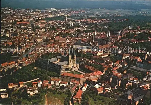 Bamberg Blick auf Kloster Michaelsberg Kaiserdom und Altstadt Kat. Bamberg