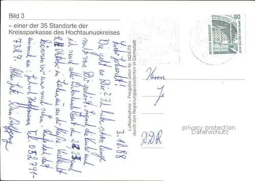 Bad Homburg Fliegeraufnahme Kreissparkasse Bild Nummer 3 Kat. Bad Homburg v.d. Hoehe