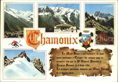 Chamonix Skipiste Seilbahn Kat. Chamonix Mont Blanc