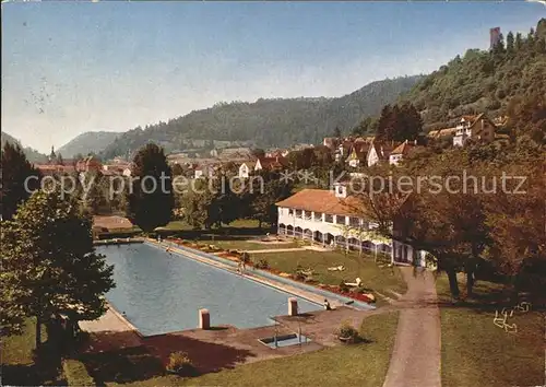 Bad Liebenzell Freischwimmbad Burg Liebenzell Kat. Bad Liebenzell