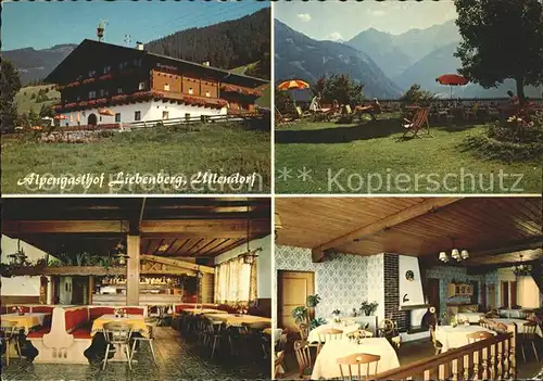 Uttendorf Salzburg Alpengasthof Liebenberg Kat. Uttendorf