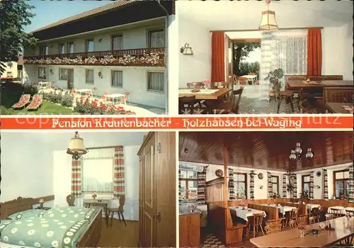 Holzhausen Waging See Pension Krautenbacher Gastraum Doppelzimmer Kat. Waging a.See