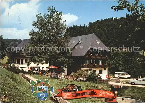 Grafenhausen Schwarzwald Schwarzwaldgasthof Tannenmuehle Kat. Grafenhausen