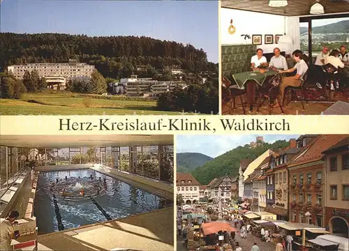 Waldkirch Breisgau Herz Kreislauf Klinik Hallenbad Marktplatz Burg Kat. Waldkirch