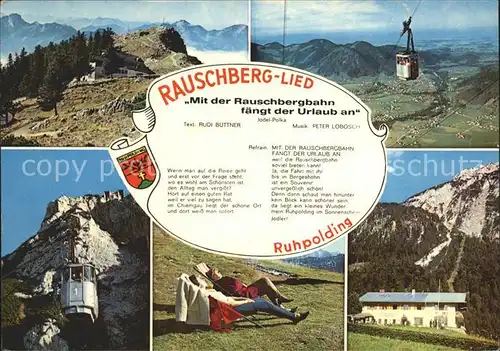 Ruhpolding Rauschberglied Rauschbergbahn Wandern Berghaus Alpenpanorama Kat. Ruhpolding