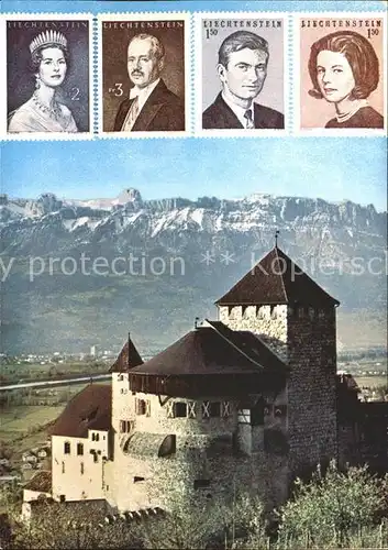 Vaduz Schloss Alpenblick Sonderbriefmarken Fuersten und Prinzen Kat. Vaduz