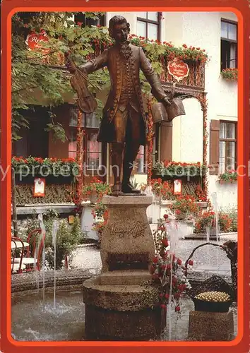 Bad Reichenhall Wolfgang Amadeus Mozart Brunnen Hofgarten Cafe Reber Kat. Bad Reichenhall