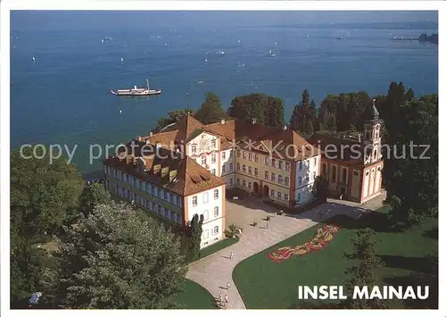 Insel Mainau Schloss Fliegeraufnahme Kat. Konstanz Bodensee