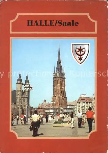 Halle Saale Markt Kirche Roter Turm Kat. Halle
