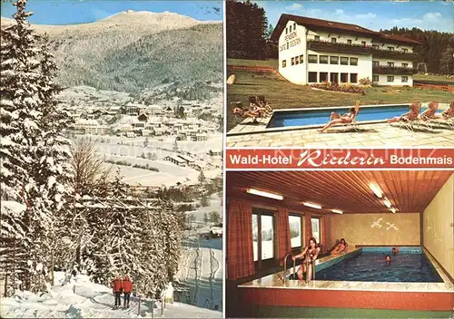 Bodenmais Waldhotel Riederin Swimming Pool Hallenbad Wintersportplatz Schlepplift Kat. Bodenmais