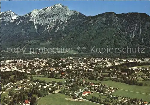 Bad Reichenhall Bayerisch Gmain mit Zwiesel und Hochstaufen Chiemgauer Alpen Fliegeraufnahme Kat. Bad Reichenhall