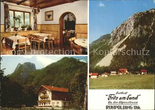 Ruhpolding Gasthof Fritz am Sand Alpenstrasse Kat. Ruhpolding