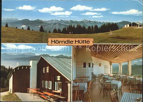 Bad Kohlgrub Hoerndle Huette Berggasthaus Alpenpanorama Kat. Bad Kohlgrub