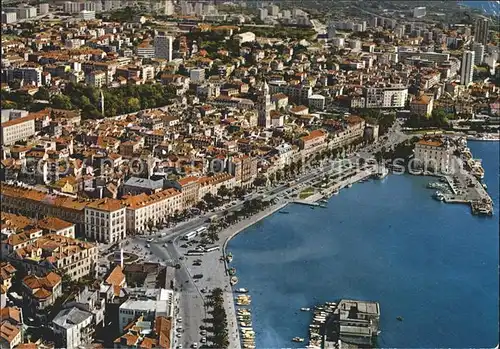 Split Spalato Hafen Fliegeraufnahme Kat. Split