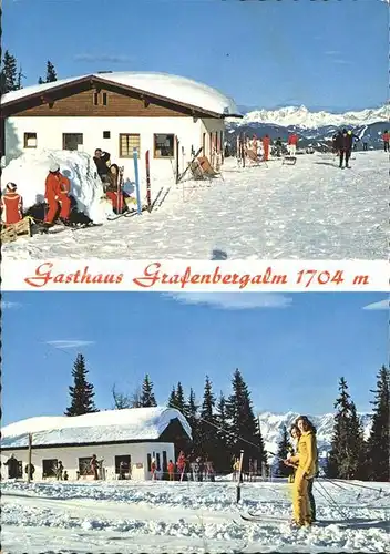 Wagrain Salzburg Berggasthaus Grafenbergalm Wintersportplatz Kat. Wagrain