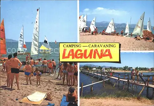 Girona Camping Laguna Strand Segeln Steg Kat. Girona