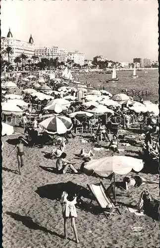 Cannes Alpes Maritimes Plage de la Croisette Kat. Cannes